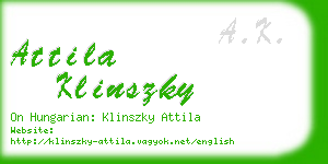 attila klinszky business card